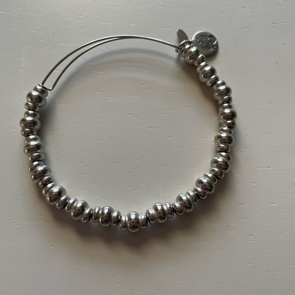 Alex and Ani Silver Beaded bangle